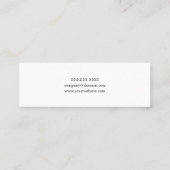 Elegant Clean White Faux Gold Scissors Haarstylist Mini Visitekaartje (Achterkant)