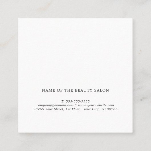 Elegant Clean White Faux Gold Scissors Referral (Achterkant)