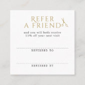 Elegant Clean White Faux Gold Scissors Referral (Voorkant)