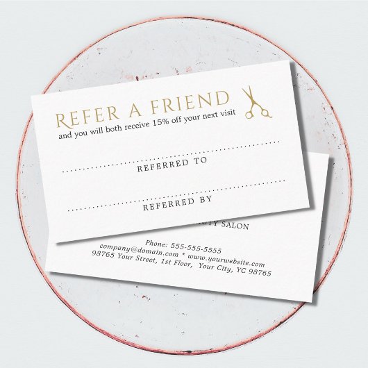 Elegant Clean White Faux Gold Scissors Referral