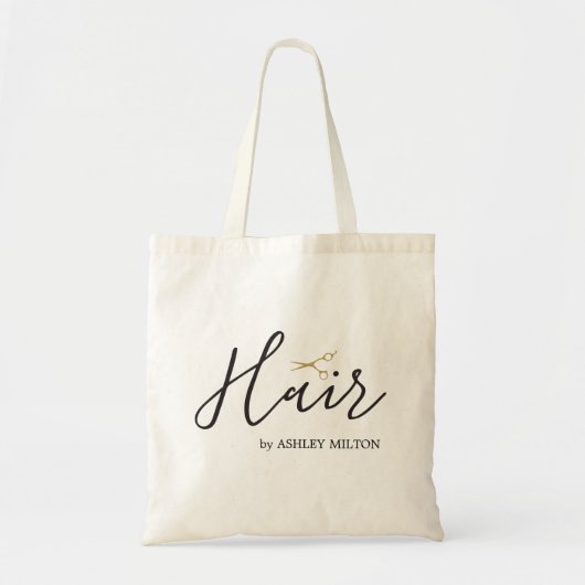 Elegant Clean White Scissors Hair Stylist Tote Bag (Voorkant)