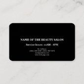 Elegant Clean White Scissors Hair Stylist Visitekaartje (Achterkant)