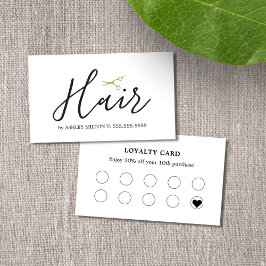 Elegant Clean White Scissors Hair Stylist Visitekaartje
