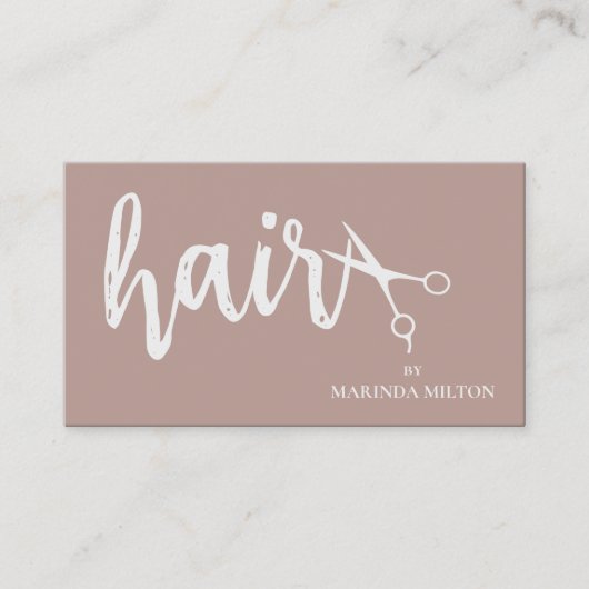 Elegant Clean White Scissors Hair Stylist Visitekaartje (Voorkant)