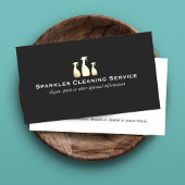 Elegant Cleaning Service Business Gold en Black Visitekaartje