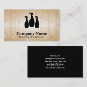 Elegant Cleaning Service Glitter Bokeh Visitekaartje (Voorkant / Achterkant)