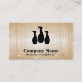 Elegant Cleaning Service Glitter Bokeh Visitekaartje (Voorkant)