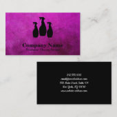 Elegant Cleaning Service Glitter Bokeh Visitekaartje (Voorkant / Achterkant)