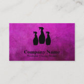 Elegant Cleaning Service Glitter Bokeh Visitekaartje (Voorkant)