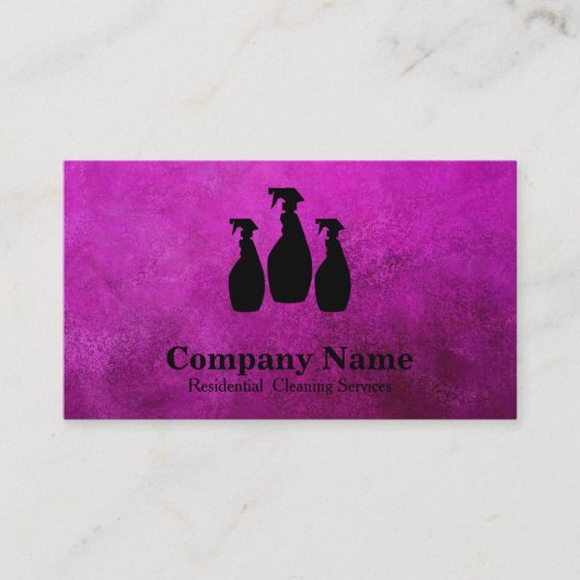 Elegant Cleaning Service Glitter Bokeh Visitekaartje (Voorkant)
