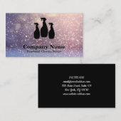 Elegant Cleaning Service Glitter Bokeh Visitekaartje (Voorkant / Achterkant)