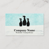 Elegant Cleaning Service Glitter Watercolor Busine Visitekaartje (Voorkant)