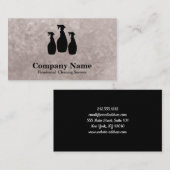 Elegant Cleaning Service Glitter Waterverf Busine Visitekaartje (Voorkant / Achterkant)