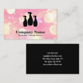 Elegant Cleaning Service Glitter Waterverf Visitekaartje (Voorkant / Achterkant)