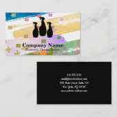 Elegant Cleaning Service Glitter Waterverf Visitekaartje (Voorkant / Achterkant)