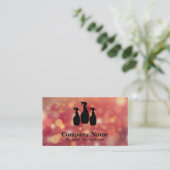 Elegant Cleaning Service Glitter Waterverf Visitekaartje (Staand voorkant)