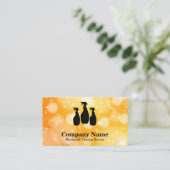 Elegant Cleaning Service Glitter Waterverf Visitekaartje (Staand voorkant)