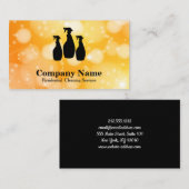 Elegant Cleaning Service Glitter Waterverf Visitekaartje (Voorkant / Achterkant)