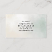 Elegant Cleaning Service Glitter Waterverf Visitekaartje (Achterkant)