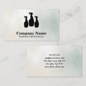 Elegant Cleaning Service Glitter Waterverf Visitekaartje (Voorkant / Achterkant)