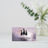 Elegant Cleaning Service Glitter Waterverf Visitekaartje (Staand voorkant)