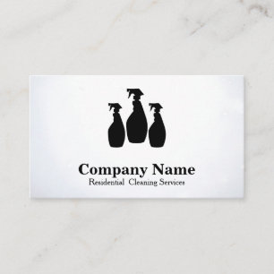 Elegant Cleaning Service Glitter Waterverf Visitekaartje