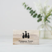 Elegant Cleaning Service Glitter Waterverf Visitekaartje (Staand voorkant)