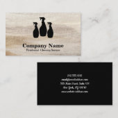 Elegant Cleaning Service Glitter Waterverf Visitekaartje (Voorkant / Achterkant)