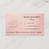 Elegant Cleaning Services Maid & Housekeeping Visitekaartje (Achterkant)