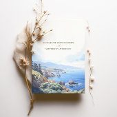 Elegant Cliffside Save the Date Kaart - Big Sur, C