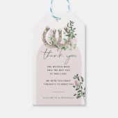 Elegant Clover Hoefijzers Botanical Wedding Cadeaulabel (Voorkant)