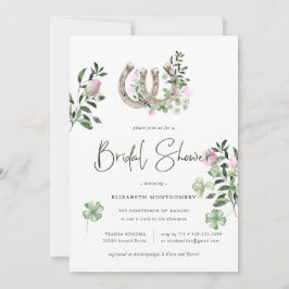 Elegant Clover Hoefijzers Botanisch Vrijgezellenfe Kaart