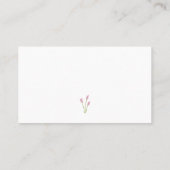 Elegant CNA Home Health Care Aide Roze Bloemen Visitekaartje (Achterkant)