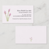 Elegant CNA Home Health Care Aide Roze Bloemen Visitekaartje (Voorkant / Achterkant)