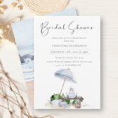 Elegant Coastal Beach Vrijgezellenfeest Save the D Kaart