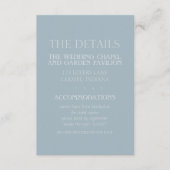 Elegant Coastal Blue Modern Wedding Informatiekaartje (Voorkant)