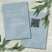 Elegant Coastal Blue Modern Wedding Informatiekaartje