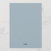 Elegant Coastal Blue Modern Wedding Invitation Kaart (Achterkant)