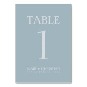 Elegant Coastal Blue Modern Wedding Kaart (Achterkant)