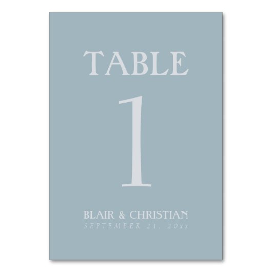Elegant Coastal Blue Modern Wedding Kaart (Voorkant)