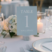 Elegant Coastal Blue Modern Wedding Kaart
