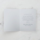 Elegant Coastal Blue Modern Wedding Photo Bedankkaart (Binnen)