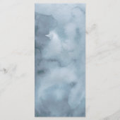 Elegant Coastal Blue Waterverf Fish Wedding Menu (Achterkant)