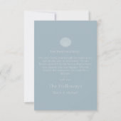 Elegant Coastal Blue Wedding Flat Thank You Card Bedankkaart (Achterkant)