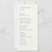 Elegant Coastal gold Seashell Wedding Program (Achterkant)
