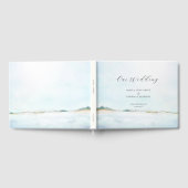 Elegant Coastal Oceanfront Bruiloft Gastenboek (Volledig)