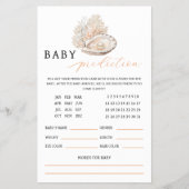 Elegant Coastal Pearl Baby Prediction Kaart (Voorkant)