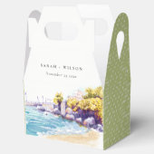 Elegant Coastal Sand Beach Rocky Seascape Wedding Bedankdoosjes (Geopend)