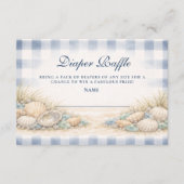 Elegant Coastal Seashell Diapper Raffle Informatiekaartje (Voorkant)