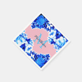 Elegant Cobalt Blue Flowers & Blush | Gepersonalis Servet (Hoek)